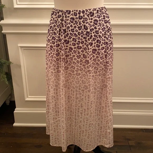 WD.NY Ombré Leopard MIDI Skirt - Picture 2 of 7